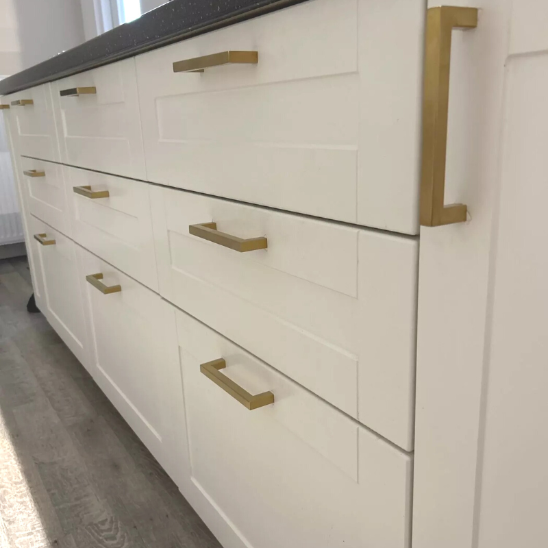 handles cabinet handles kitchen laundry brass gold matt black brushed stainless luxy interiors