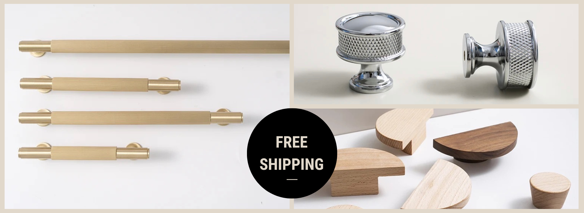 10% off (1920 × 700 px) (1) Luxy interiors brushed brass cabinet handles kitchen handles matt black