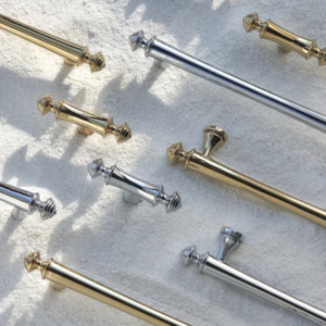 brass hamptons coastal chrome cabinet handles luxy interiors