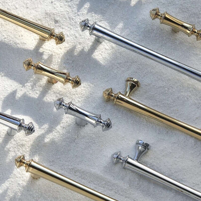 brass hamptons coastal chrome cabinet handles luxy interiors