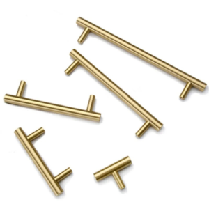 Brushed gold brass luxy interiors black matte matt cabinet handles