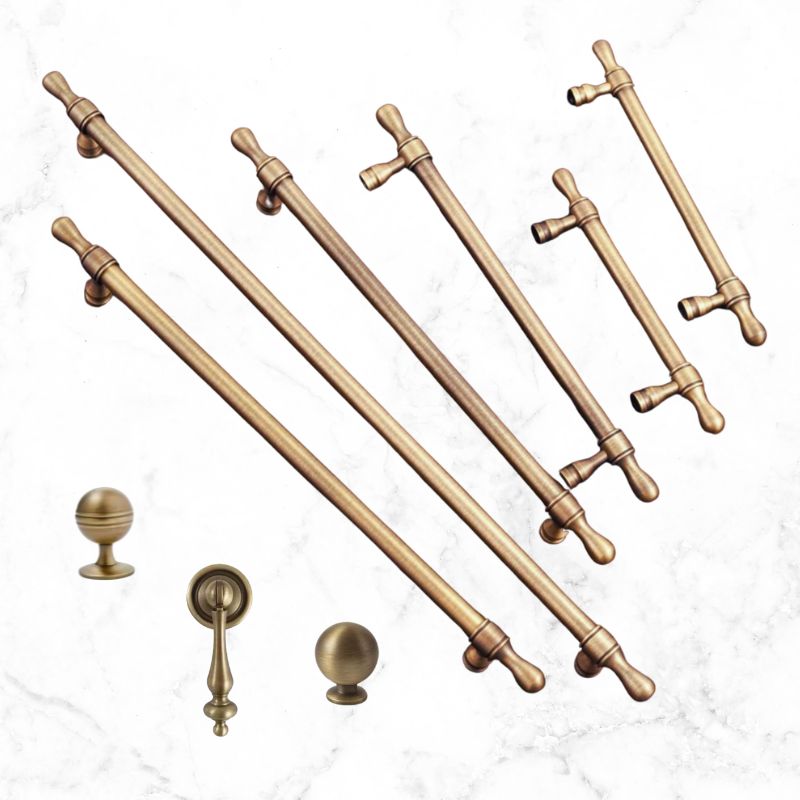 aged brass cabinet handle